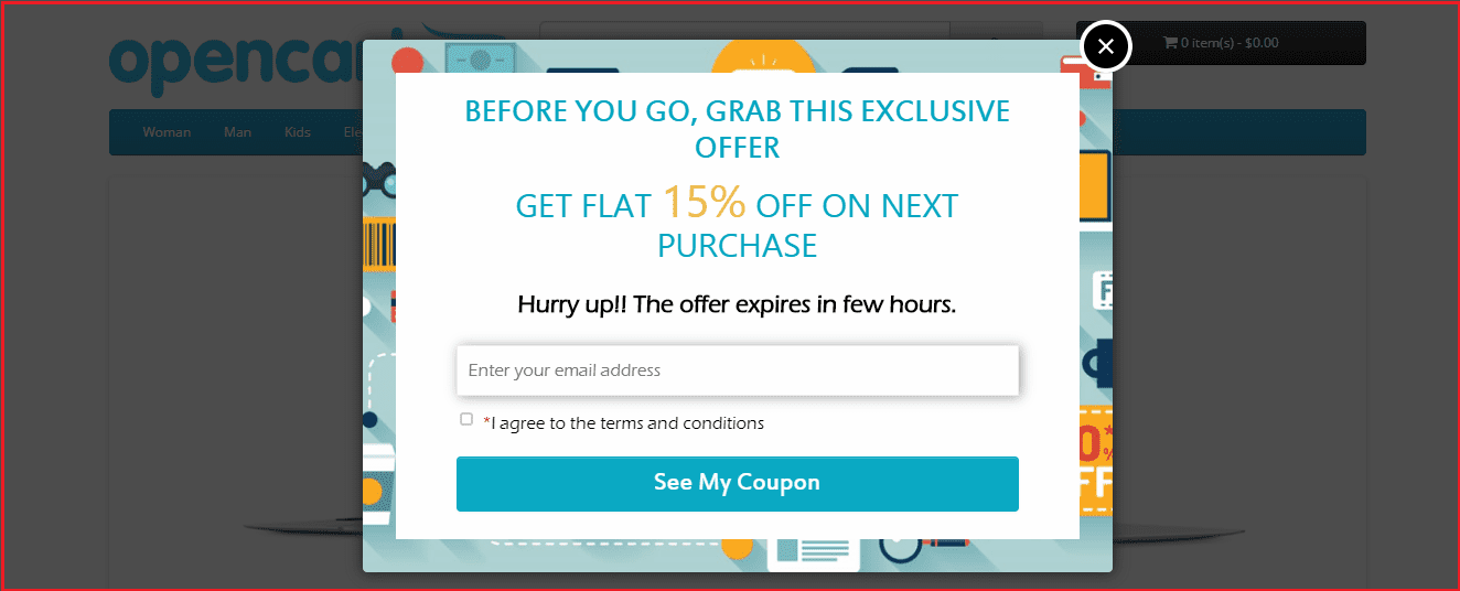 OC Exit Popup - Website charm offers